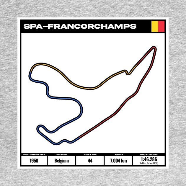 formula one circuit spa  - formula one track - formula 1 track T-Shirt Hoodie T-Shirt T-Shirt by digidashdigital